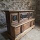Pharmacy counter in antique oak / kitchen island, circa 1870–1900