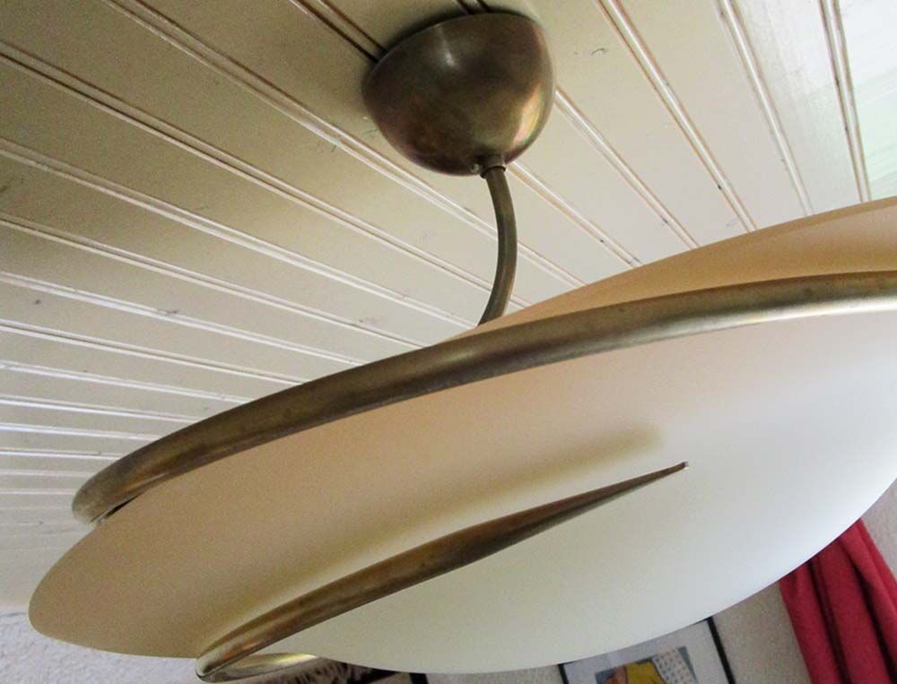 Glass and brass hanging