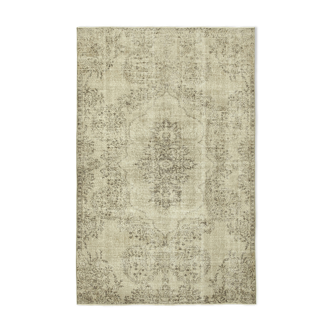 Tapis beige anatolien tissé à la main 170 cm x 292 cm