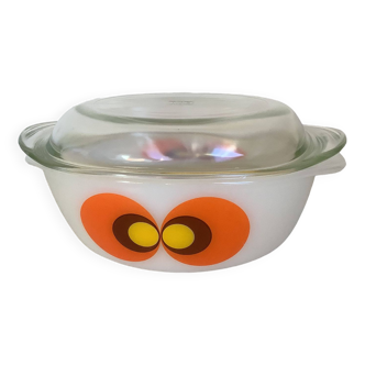 Psychedelic casserole dish with lid