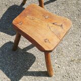 Pair of brutalist tripode stools vintage campaign