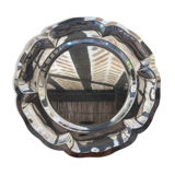 Round stainless steel serving dish