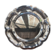 Round stainless steel serving dish