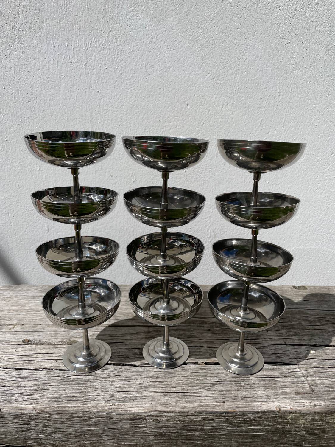 12 coupes Rémy Letang inox 1970