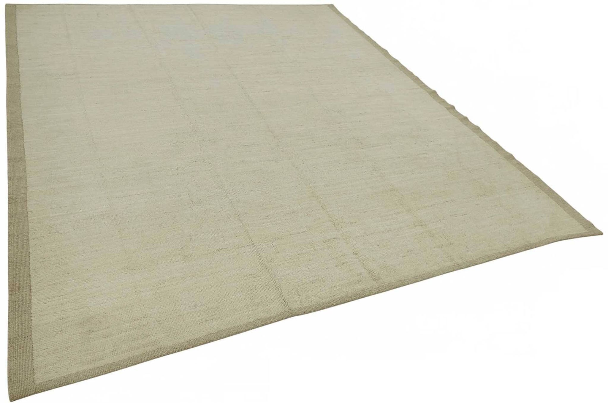 Handwoven Tribal One of a Kind 248 cm x 296 cm Beige Wool Carpet