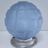 Art Deco ceiling light, blue glass, 1920s