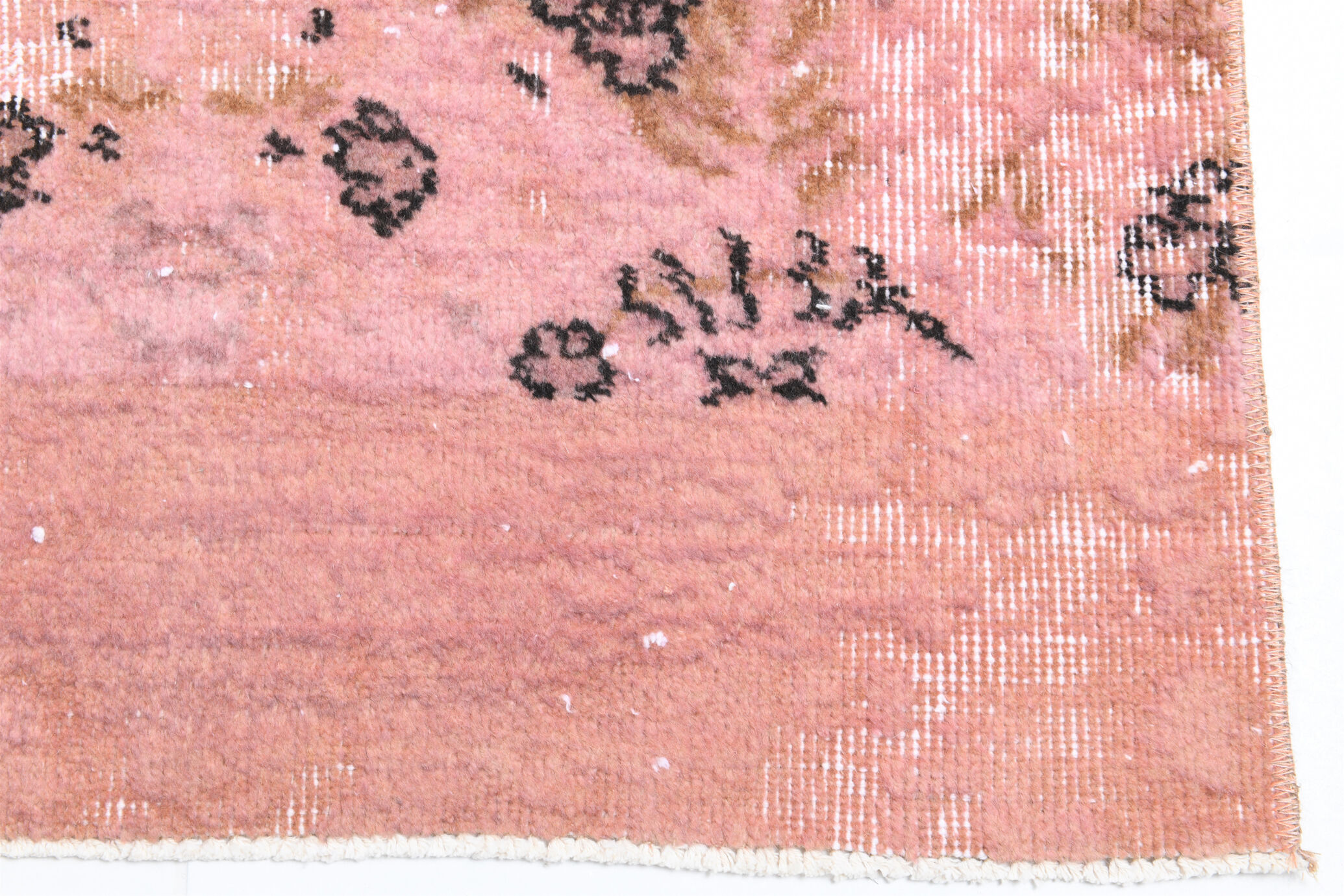 2x9 Pink Floral Vintage Runner Rug