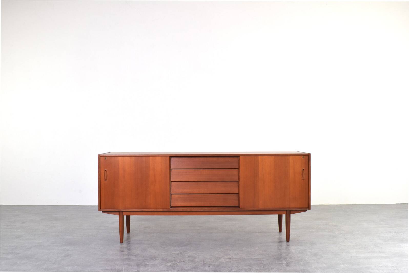 Mid-Century Teak Scandinavian Sideboard by Nils Jonsson for P.S. Heggen