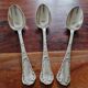 Christofle - 3 silver-plated table spoons - Chrysanthemum model