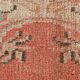 Tapis Anatolien Vintage Fait Main en Laine, Tons Rose Fané, Beige & Bleu