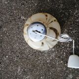 Vintage marbled Murano glass pendant light.