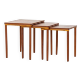 Set of 3 nesting table by E.W. Bach for Toften Møbelfabrik (Denmark, 1960s)