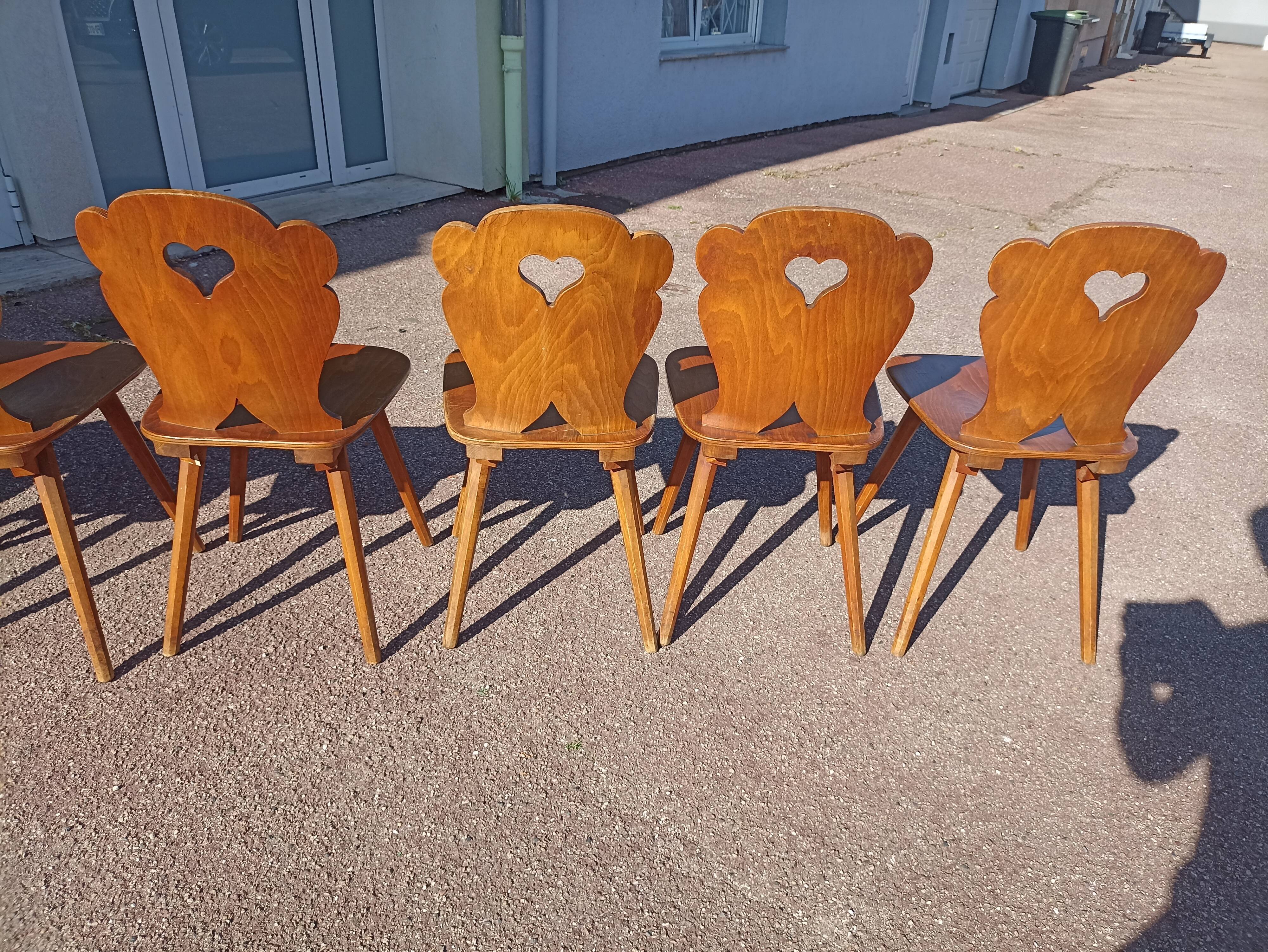 Lot 8 chairs bistro brasserie chalet mountain deco