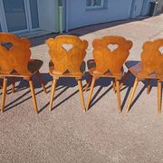Lot 8 chaises bistrot brasserie chalet déco de montagne