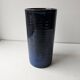 Blue ceramic vase with roller signed AB (signature to be identified)