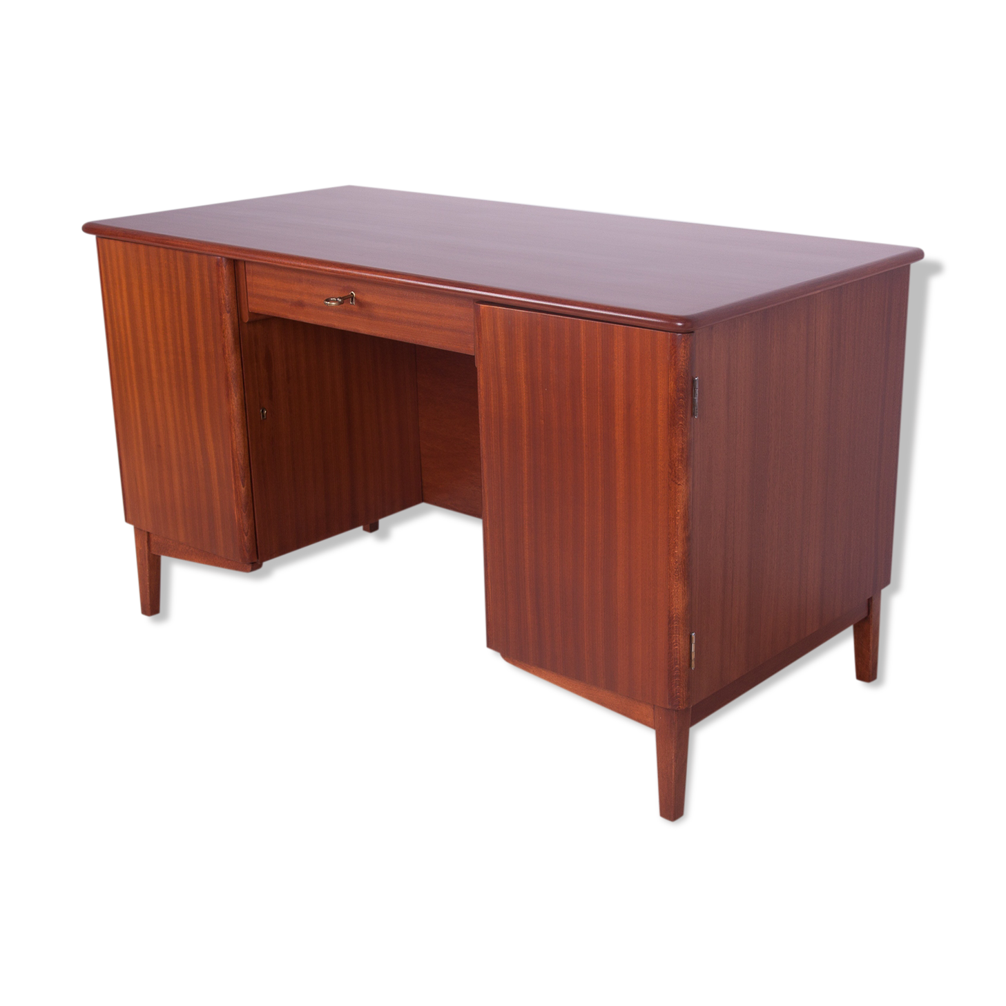 Art Deco Freestanding Teak Desk, 1960s