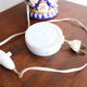 Earthenware lamp base "vieux rouen" from the Manufacture d'art Desvroise