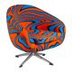 Orange and Blue 70s Psychedelic C14 Cocktail Chair