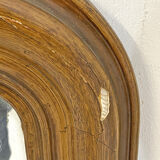 Louis Philippe mirror in wood and varnished stucco