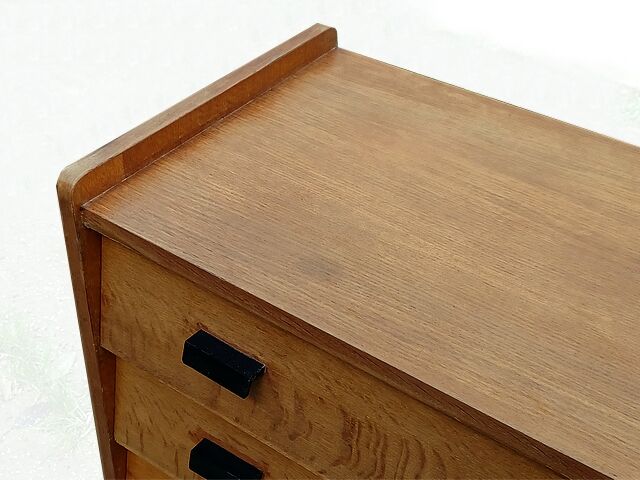 Vintage 1960s chest of drawers with compass legs