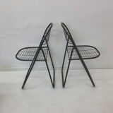 Set of 2 post modern wire chairs by Niels Gammelgaard for Ikea , 1980's
