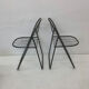 Set of 2 post modern wire chairs by Niels Gammelgaard for Ikea , 1980's