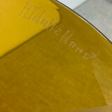 Large Art Deco amber glass bowl