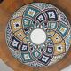 Large old couscous dish in ceramic stoneware and enamels
