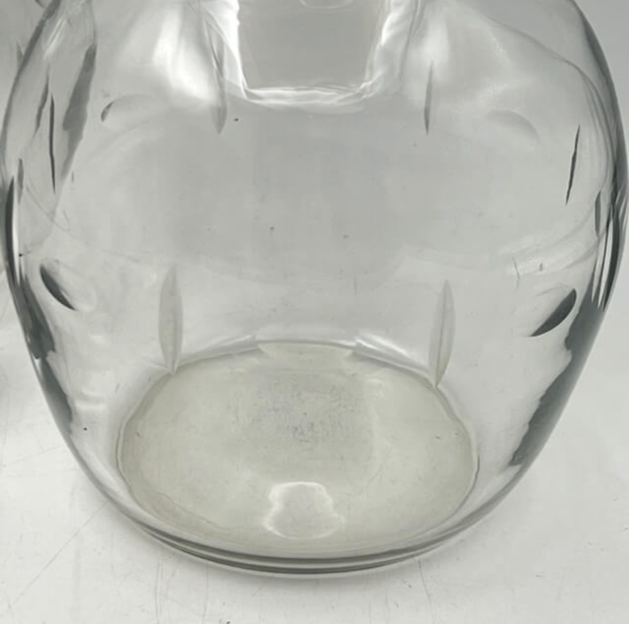 Engraved glass decanters