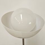 70's floor lamp in metal and white glass
