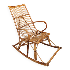 rocking chair en rotin
