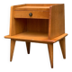 Solid oak compass feet bedside table 1950