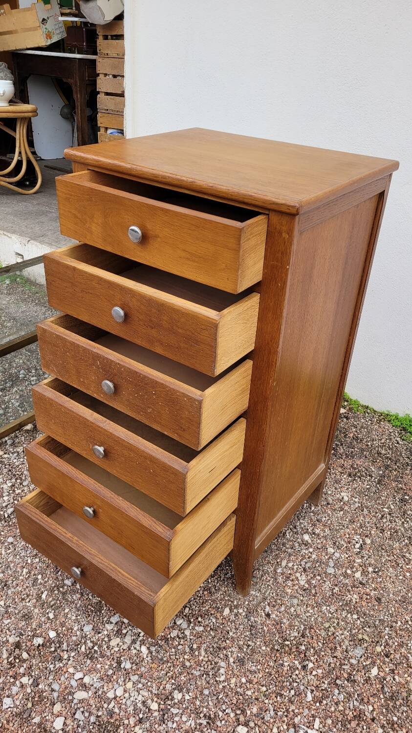 Vintage compass foot chest of drawers - 1950s