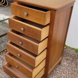 Commode meuble à tiroirs pied compas vintage- 1950s