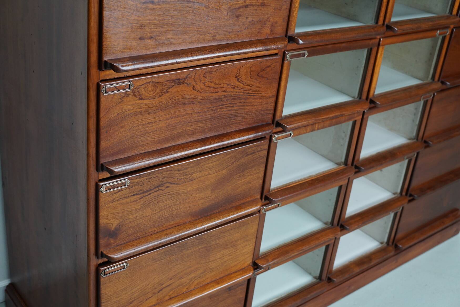 Vintage Dutch Oak / Mahogany Haberdashery Shop Cabinet, 1930s