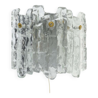 Frosted glass wall light mid-century by J.T. Kalmar Soria, Austria, 1970s