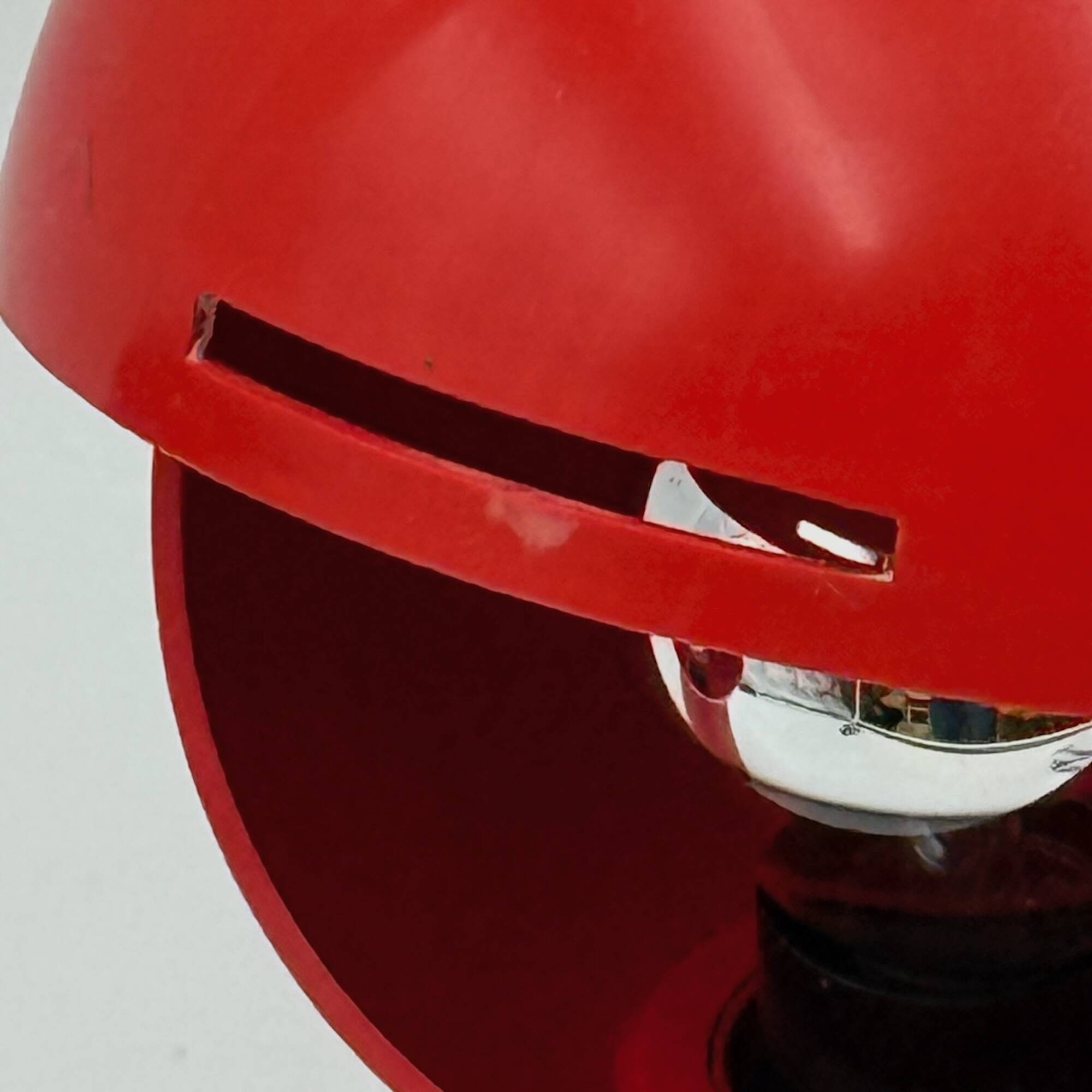 Paire de lampes Asteroidi Space Age rouges, Italie années 70