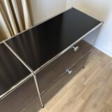 USM Haller Chest of Drawers in Graphite Black 1/2