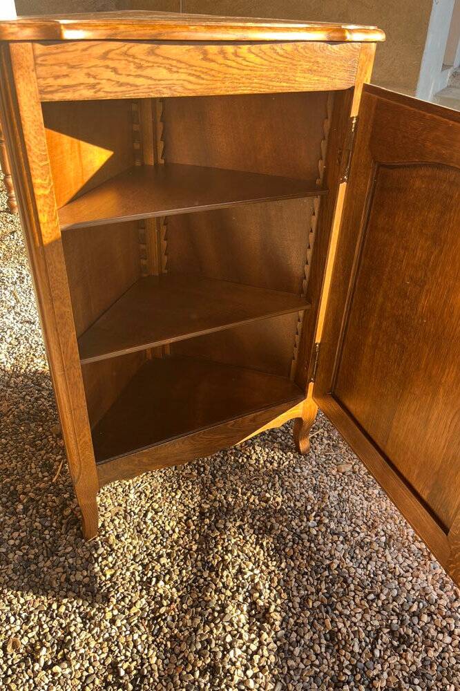 Vintage oak corner unit