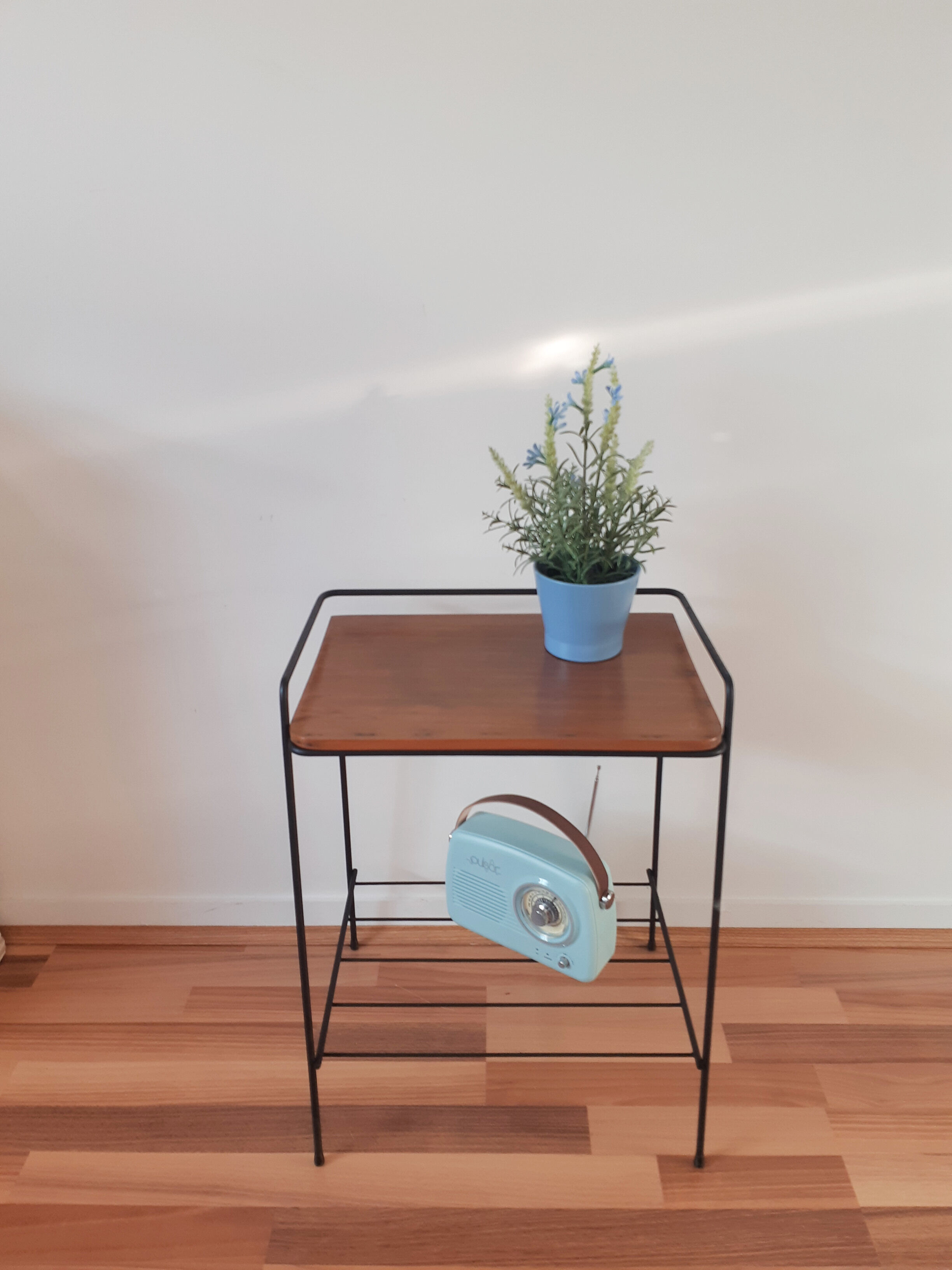 Vinyl door table, electrophone holder, magazine holder, 50s