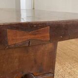 Brutalist teak coffee table