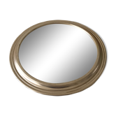 Miroir rond doré 24cm