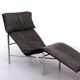 Leather chaises lougues by Tord Björklund for Ikea, 1980s