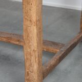 Magnificent and robust antique farmhouse dining table made of pine wood