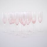 Set of Prosecco glasses, French design, 1970s, made in France