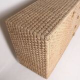 Woven rush sideboard