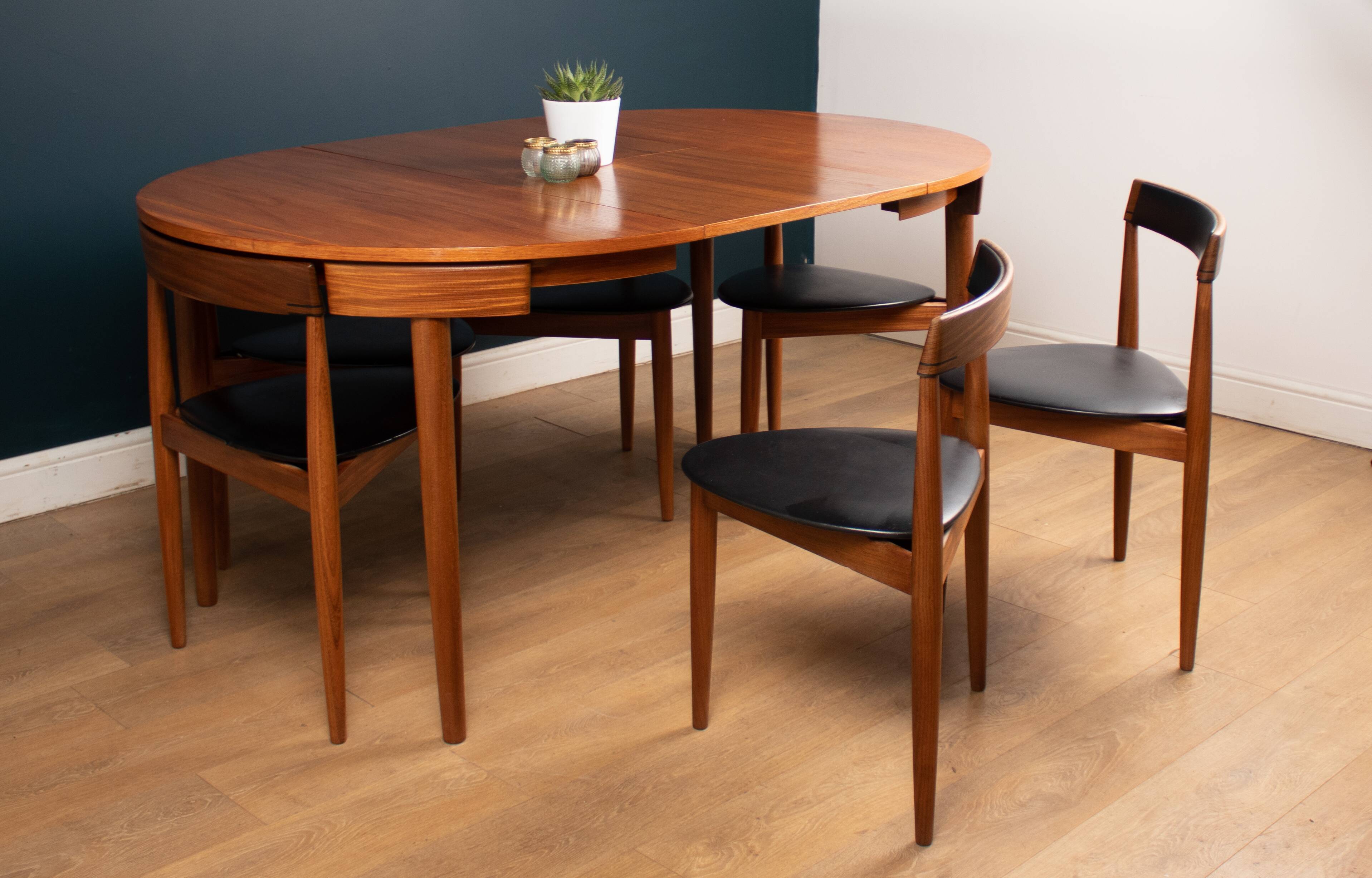 Table à manger & 6 chaises « Roundette » d'Hans Olsen pour Frem Rølje 1960