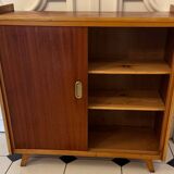 Vintage shoe cabinet with compass legs