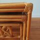 Tables gigognes en rotin et cannage – Esprit Riviera – Vers 1970/80