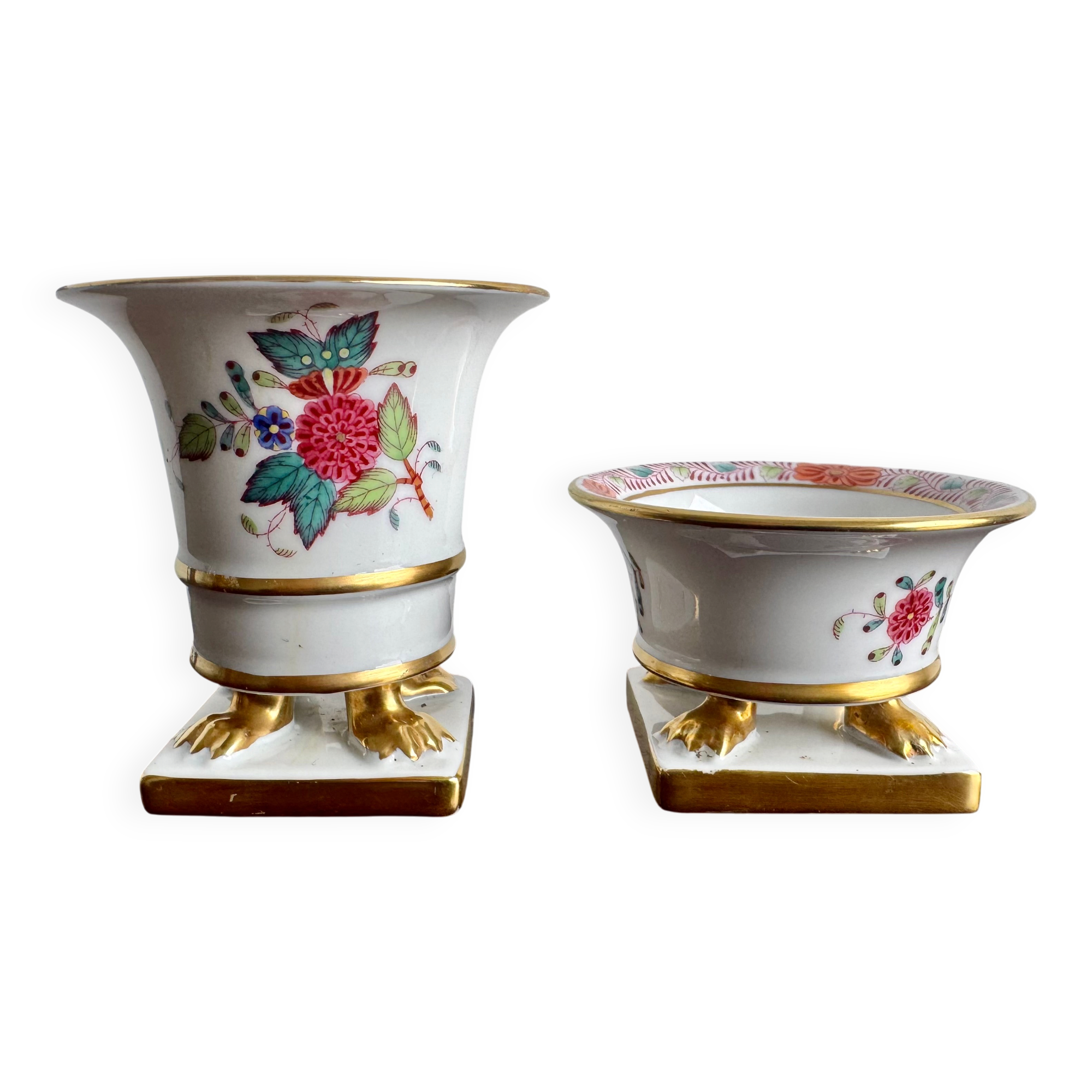 Pair of Small Porcelain Vases by Herend